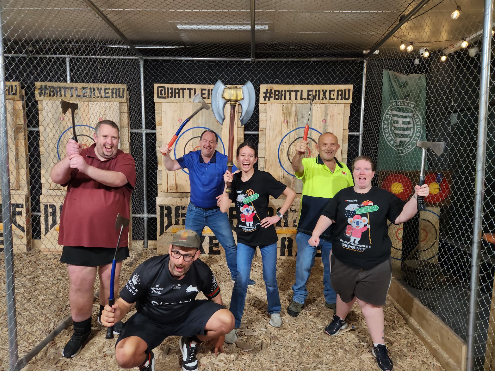 Shoalhaven Socials - Battle Axe Throwing Wollongong & harbour front lunch